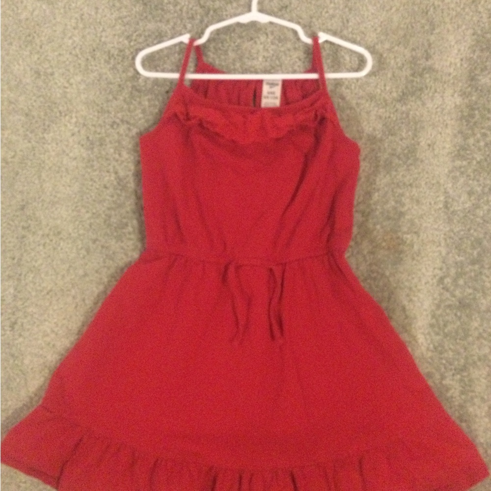 Girls OshKosh B'gosh Red Ruffle-Trim Tie-Waist Casual Dress - 6/6x